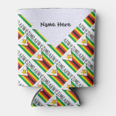 ジンバブエ ジンバブエ国旗 タイル加工 オーダーメイド 缶クーラー (正面)