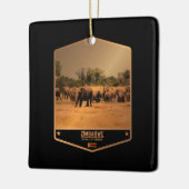 ジンバブエ セラミックオーナメント (左)