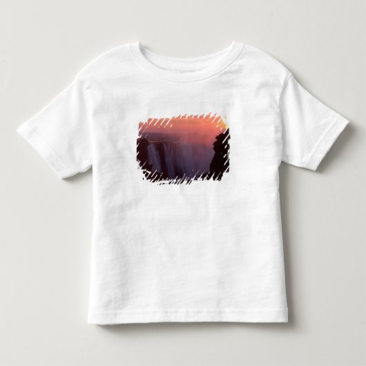 ジンバブエ、ヴィクトリアの滝国立公園。もや トドラーTシャツ (正面)