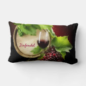ジンファンデルのワインの装飾用クッション ランバークッション (裏面)