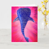 ジンベイザメのグリーティングカード カード (黄色い花)