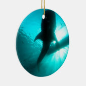 ジンベイザメのシルエット セラミックオーナメント (右)