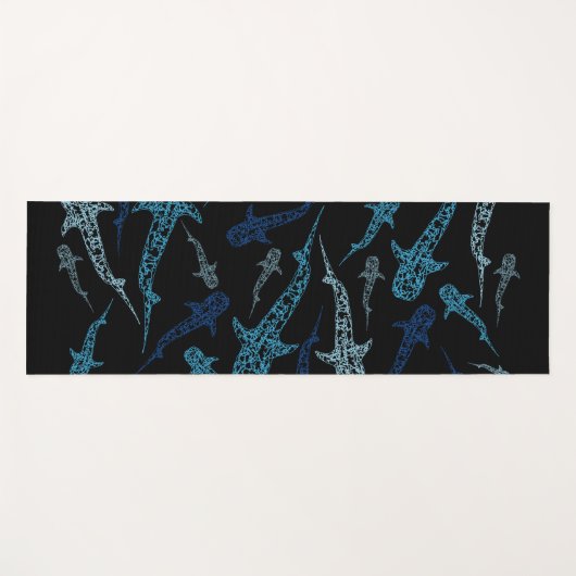 ジンベイザメのパターン（の模様が）あるなヨガのマット ヨガマット (正面(横))