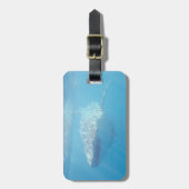 ジンベイザメの水中クローズアップ ラゲッジタグ (正面縦)