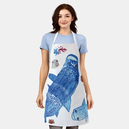 ジンベイザメ エプロン (着用した状態)