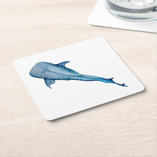 ジンベイザメ スクエアペーパーコースター (アングル)