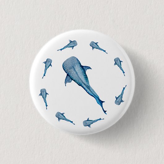 ジンベイザメ 缶バッジ (正面)