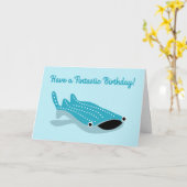 ジンベエザメがフィナスティック誕生日 カード (黄色い花)