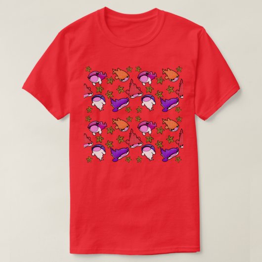 ジンベエザメとヒトデ Tシャツ (デザイン正面)