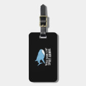 ジンベエザメは私の霊獣おもしろいジンベザメだ ラゲッジタグ (正面縦)