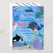ジンベエザメ 招待状 (正面/裏面)