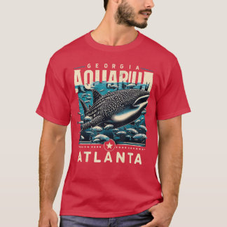 ジンベエザメ 海の生き物 アトランタ お土産 アート ヴィンテージ Tシャツ