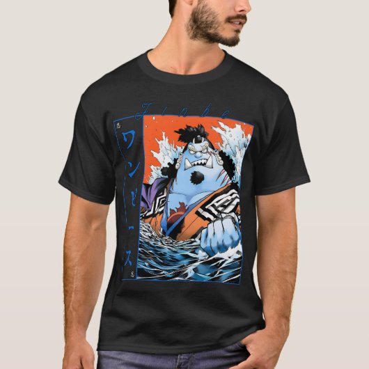 ジンベエ 海の騎士 魚人空手 アニメアート Tシャツ (正面)