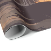 ジンベージャンプの夕日と海の水彩アート ラッピングペーパー (ロールコーナー)