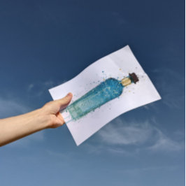 ジンボトルウォールアートプリント'アトランティス' ポスター