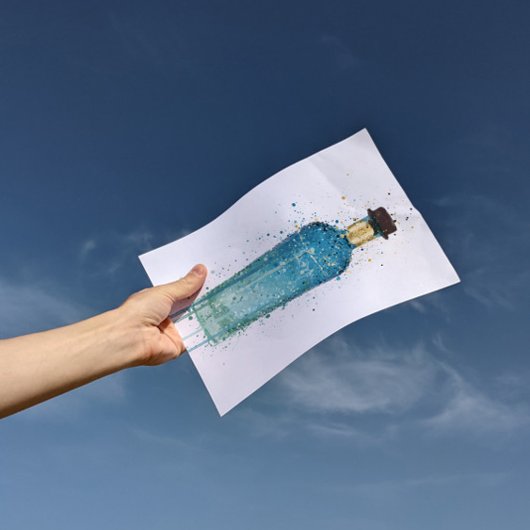 ジンボトルウォールアートプリント'アトランティス' ポスター