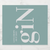 ジンボトルグモダンリーンシンプルボトルラベル リキュールボトルラベル (シングルラベル)