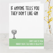 ジンラバーズラージグリーン誕生日 カード (黄色い花)