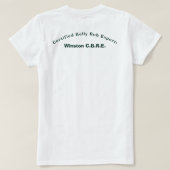 ジンリングよりお腹を撫でて ダックスフンド愛好家 Tシャツ (デザイン裏面)