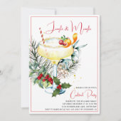 ジンルアンドミングルカクテルホリデーパーティー 招待状 (正面)