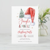 ジンルアンドミングルクリスマスパーティーホリデーサンタ 招待状 (スタンド正面)