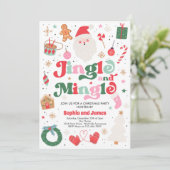 ジンルアンドミングルクリスマスパーティーホリデーパーティー 招待状 (スタンド正面)