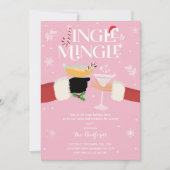 ジンルアンドミングルクリスマスホリデーカクテルパーティー 招待状 (正面)