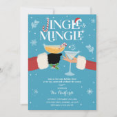ジンルアンドミングルクリスマスホリデーカクテルパーティー 招待状 (正面)