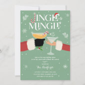 ジンルアンドミングルクリスマスホリデーカクテルパーティー 招待状 (正面)