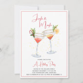 ジンルアンドミングルドリンクスホリデーパーティー 招待状 (正面)