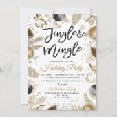 ジンルアンドミンルレッド金ゴールドホリデーパーティー 招待状 (正面)