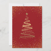 ジンルアンドミンルレッド金ゴールドホリデーパーティー 招待状 (裏面)