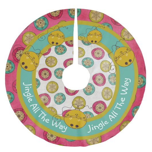 ジンルオールウェイホリデーツリースカート ブラッシュドポリエステルツリースカート (正面)