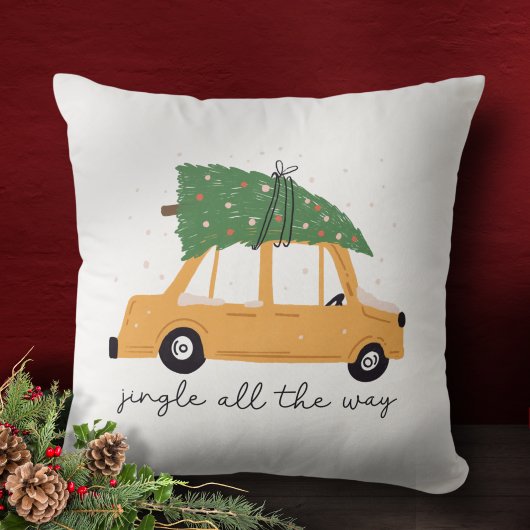 ジンルオールザウェイカークリスマスツリーホリデイ クッション