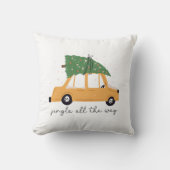 ジンルオールザウェイカークリスマスツリーホリデイ クッション (正面)