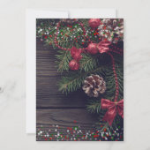 ジンルオールザウェイホリデ素朴ーパーティ招待状 招待状 (裏面)