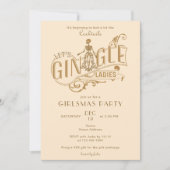 ジンルガールスマスレディースカクテルクリスマスパーティー 招待状 (正面)