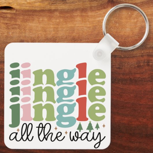 ジンルザウェイレトログルービークリスマスホリデー キーホルダー (裏面)