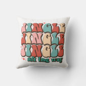 ジンルザウェイレトログルービークリスマスホリデー クッション (裏面)