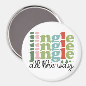 ジンルザウェイレトログルービークリスマスホリデー マグネット (正面/裏面)