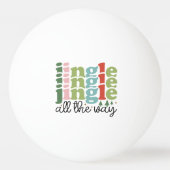 ジンルザウェイレトログルービークリスマスホリデー 卓球ボール (裏面)