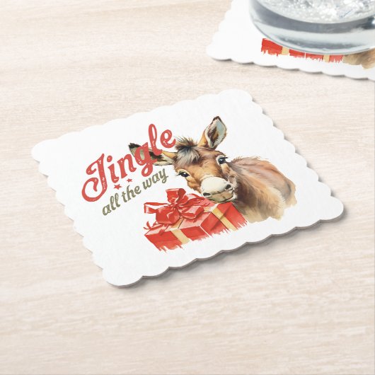 ジンルザオールウェイクリスマスファームロバ ペーパーコースター (アングル)