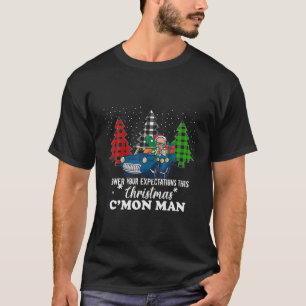 ジンルジョーバイデン氏おもしろいサンタトランプ醜いクリスマス Tシャツ