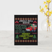 ジンルジョーバイデン氏クリスマスカロルトランプ醜いクリスマスS カード (黄色い花)