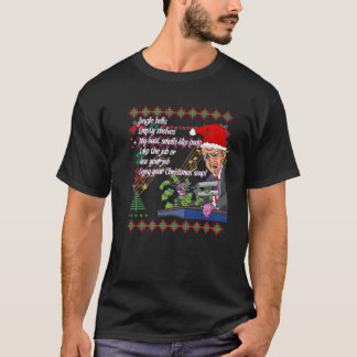 ジンルジョー空の棚バイデン氏サンタ自由主義のアンチ Tシャツ