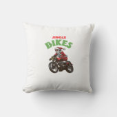 ジンルバイクサンタおもしろいクリスマス クッション (正面)