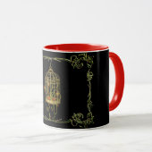 ジンルベルの植物バードケージアールヌーボー ユニーク マグカップ (正面右)