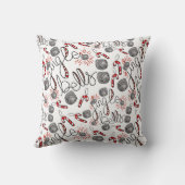 ジンルベルクリスマスパターンモノグラム クッション (裏面)