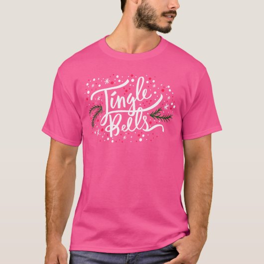 ジンルベルクリスマス女子男性へ少年少女 Tシャツ (正面)