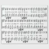 ジンルベルシートミュージッククリスマスラッピング紙 ラッピングペーパー (フラット)